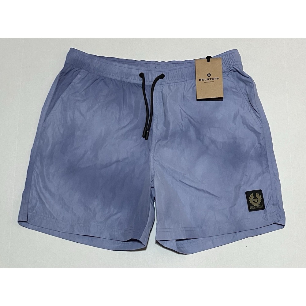 NWT BELSTAFF BREAKER RIPPLE‎ SHELL SHORTS IN WAVE DYE MAUVE SIZE MEDIUM PURPLE